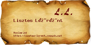 Lisztes Lóránt névjegykártya
